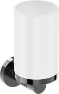 Mexen Triv Zahnputzbecher, weiß/black chrome - 70A33051-73W