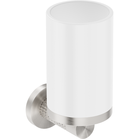 Mexen Triv Zahnbürstenhalter, weiß/gebürstetes Nickel - 70A33051-97W