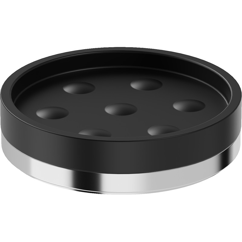 Mexen Triv Stehende Seifenschale, Schwarz/Chrom - 70A33057-00B