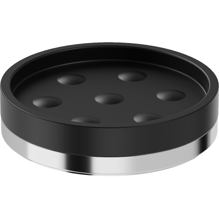 Mexen Triv Stehende Seifenschale, Schwarz/Chrom - 70A33057-00B