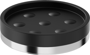 Mexen Triv Stehende Seifenschale, Schwarz/Chrom - 70A33057-00B