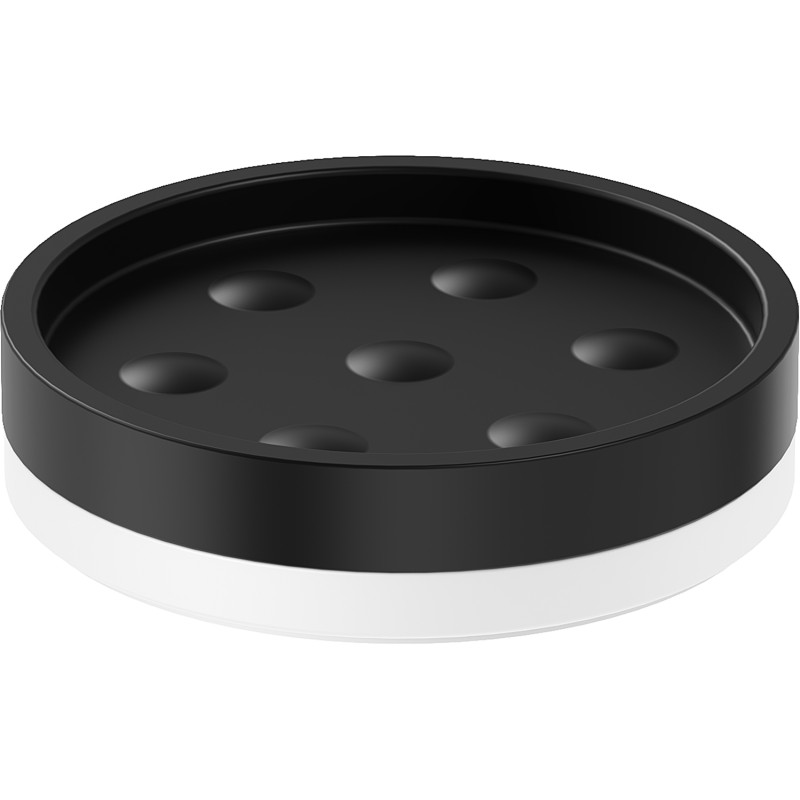 Mexen Triv stehende Seifenschale, schwarz/weiß - 70A33057-20B