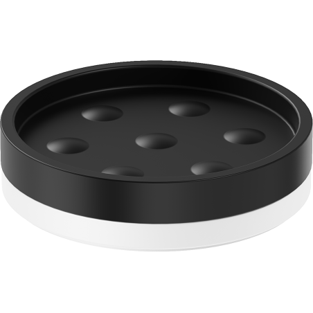 Mexen Triv stehende Seifenschale, schwarz/weiß - 70A33057-20B