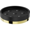 Mexen Triv Stehende Seifenschale, schwarz/gold - 70A33057-50B