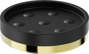 Mexen Triv Stehende Seifenschale, schwarz/gold - 70A33057-50B