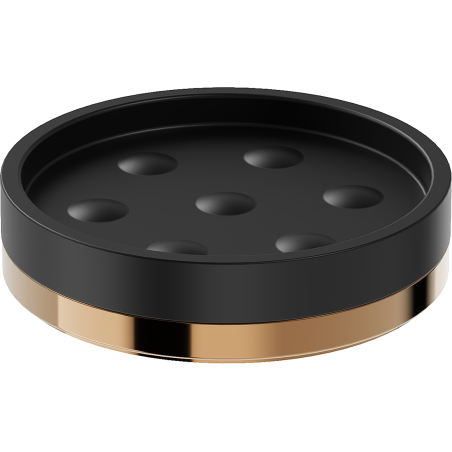 Mexen Triv stehende Seifenschale, schwarz/Roségold - 70A33057-60B
