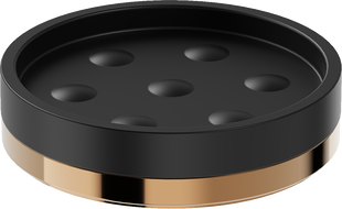 Mexen Triv stehende Seifenschale, schwarz/Roségold - 70A33057-60B