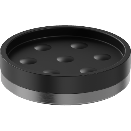 Mexen Triv stehende Seifenschale, schwarz/gebürstetes Gun Gray - 70A33057-66B