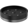 Mexen Triv stehende Seifenschale, schwarz/gebürstetes Gun Gray - 70A33057-66B