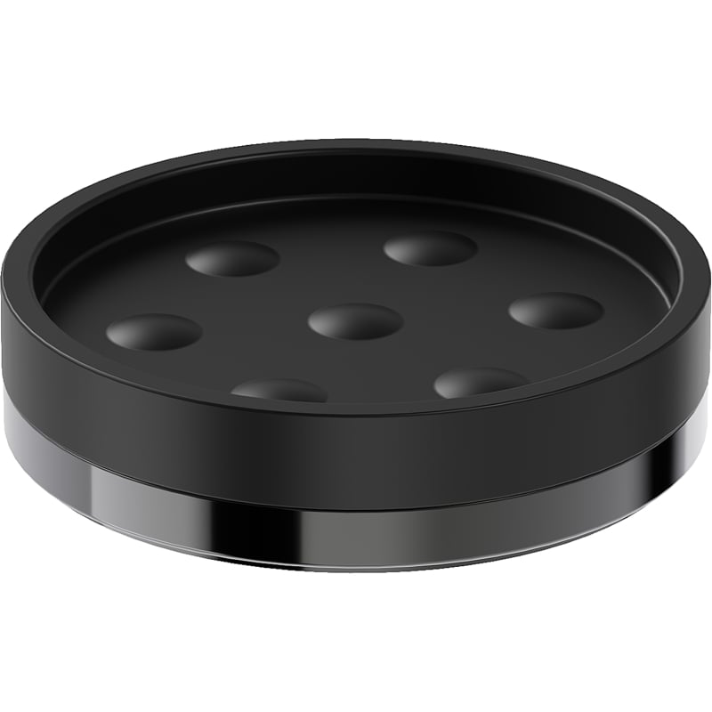 Mexen Triv stehende Seifenschale, schwarz/schwarzes Chrom - 70A33057-73B