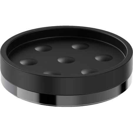 Mexen Triv stehende Seifenschale, schwarz/schwarzes Chrom - 70A33057-73B