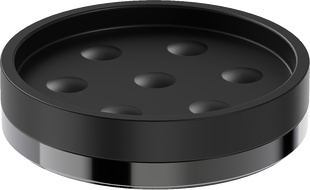 Mexen Triv stehende Seifenschale, schwarz/schwarzes Chrom - 70A33057-73B