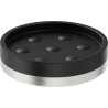 Mexen Triv stehende Seifenschale, schwarz/gebürstetes Nickel - 70A33057-97B