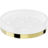 Mexen Triv stehende Seifenschale, weiß/gold - 70A33057-50W