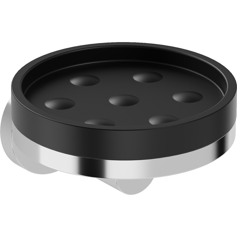 Mexen Triv Seifenschale, schwarz/chrom - 70A33055-00B