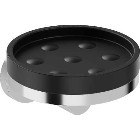 Mexen Triv Seifenschale, schwarz/chrom - 70A33055-00B