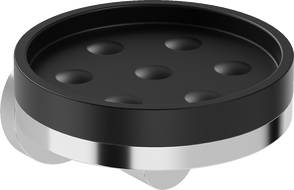 Mexen Triv Seifenschale, schwarz/chrom - 70A33055-00B