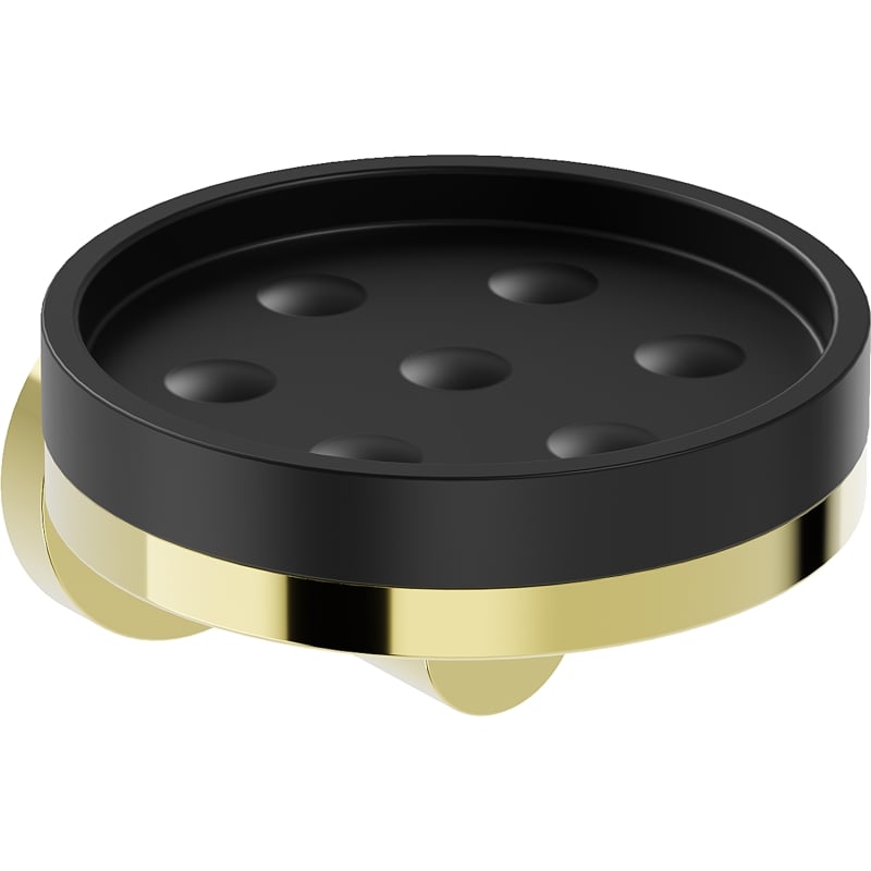 Mexen Triv Seifenschale, schwarz/gold - 70A33055-50B