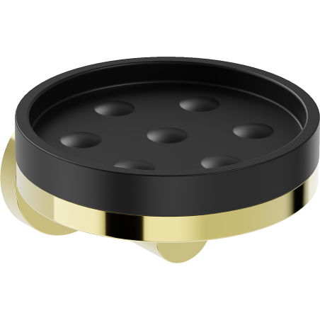 Mexen Triv Seifenschale, schwarz/gold - 70A33055-50B