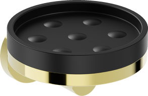 Mexen Triv Seifenschale, schwarz/gold - 70A33055-50B