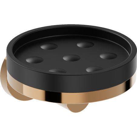 Mexen Triv Seifenschale, schwarz/roségold - 70A33055-60B