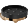 Mexen Triv Seifenschale, schwarz/roségold - 70A33055-60B