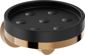Mexen Triv Seifenschale, schwarz/roségold - 70A33055-60B