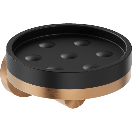 Mexen Triv Seifenschale, schwarz/gebürstetes Kupfer - 70A33055-65B