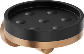 Mexen Triv Seifenschale, schwarz/gebürstetes Kupfer - 70A33055-65B