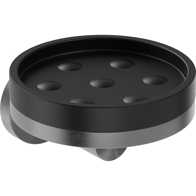 Mexen Triv Seifenschale, schwarz/gun gray gebürstet - 70A33055-66B