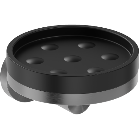 Mexen Triv Seifenschale, schwarz/gun gray gebürstet - 70A33055-66B