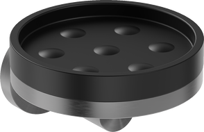 Mexen Triv Seifenschale, schwarz/gun gray gebürstet - 70A33055-66B