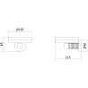 Mexen Triv Seifenschale, schwarz/Black Chrome - 70A33055-73B