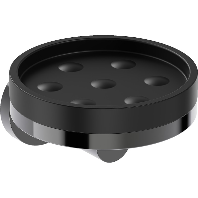 Mexen Triv Seifenschale, schwarz/Black Chrome - 70A33055-73B