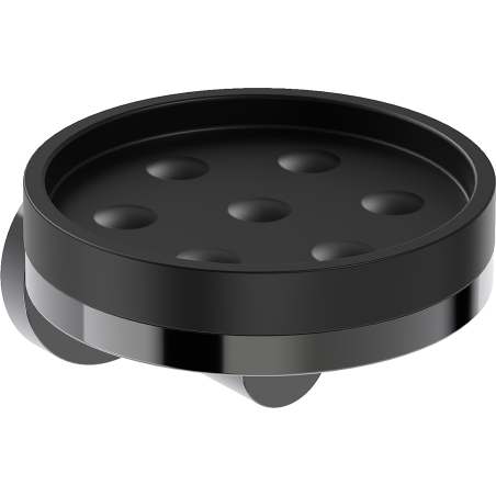 Mexen Triv Seifenschale, schwarz/Black Chrome - 70A33055-73B
