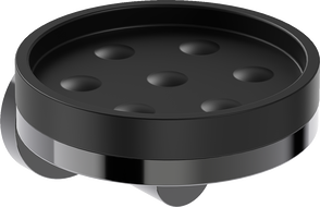 Mexen Triv Seifenschale, schwarz/Black Chrome - 70A33055-73B