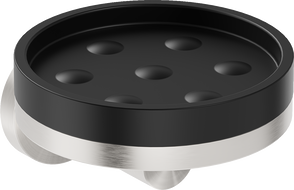 Mexen Triv Seifenschale, schwarz/gebürsteter Nickel - 70A33055-97B