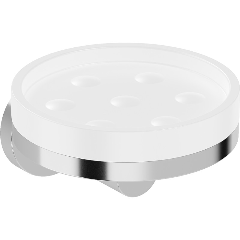 Mexen Triv Seifenschale, Weiß/Chrom - 70A33055-00W