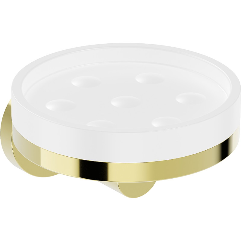 Mexen Triv Seifenschale, Weiß/Gold - 70A33055-50W