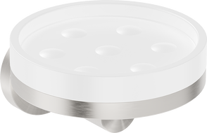 Mexen Triv Seifenschale, weiß/gebürstetes Nickel - 70A33055-97W