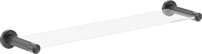 Mexen Triv hängendes Glasregal, gun gray gebürstet - 70A33061-66