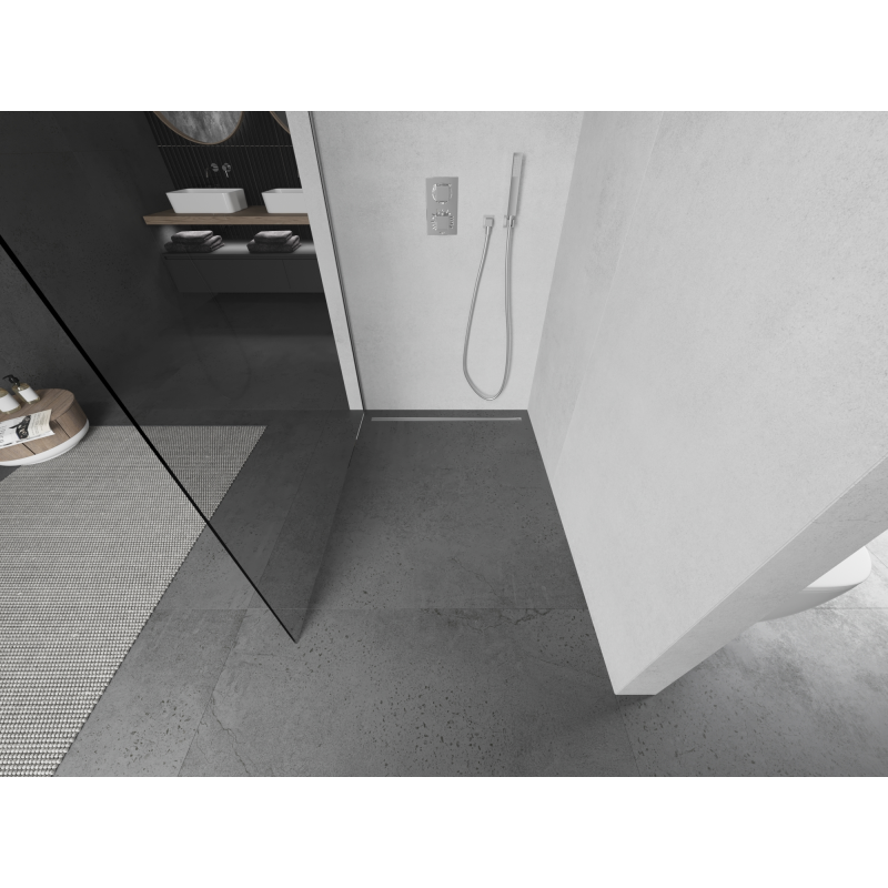 Mexen Kioto Duschwand Walk-in 50 x 200 cm, transparent 8 mm, Chrom - 800-050-101-01-00