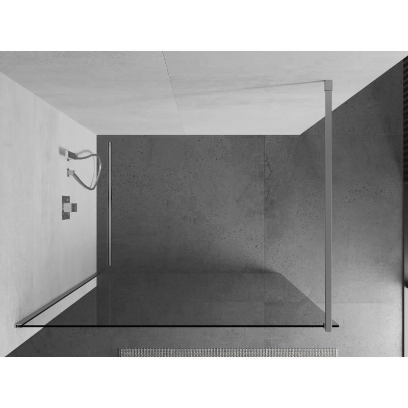 Mexen Kioto Duschwand Walk-in 80 x 200 cm, transparent 8 mm, Chrom - 800-080-101-01-00