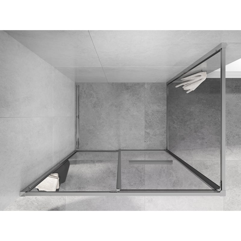 Mexen Linea Schiebeduschkabine 80 x 95 cm, transparent, Chrom - 8E1-080-095-01-01