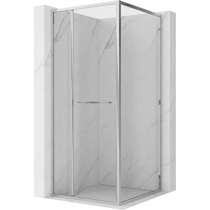 Mexen Linea Schiebetür-Duschkabine 80 x 80 cm, transparent, Chrom - 8E1-080-080-01-01