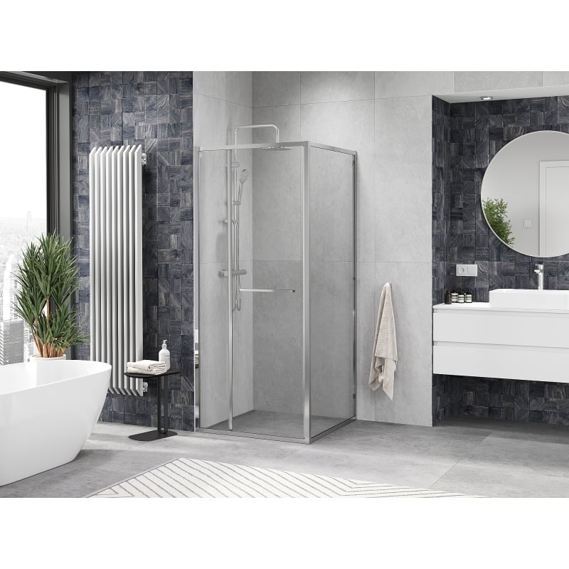 Mexen Linea Schiebeduschkabine 90 x 90 cm, transparent, Chrom - 8E1-090-090-01-01