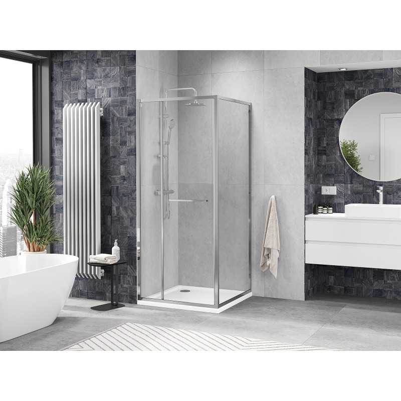Mexen Linea Schiebeduschkabine 90 x 90 cm, transparent, Chrom - 8E1-090-090-01-01