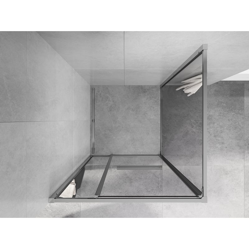 Mexen Linea Schiebeduschkabine 90 x 90 cm, transparent, Chrom - 8E1-090-090-01-01