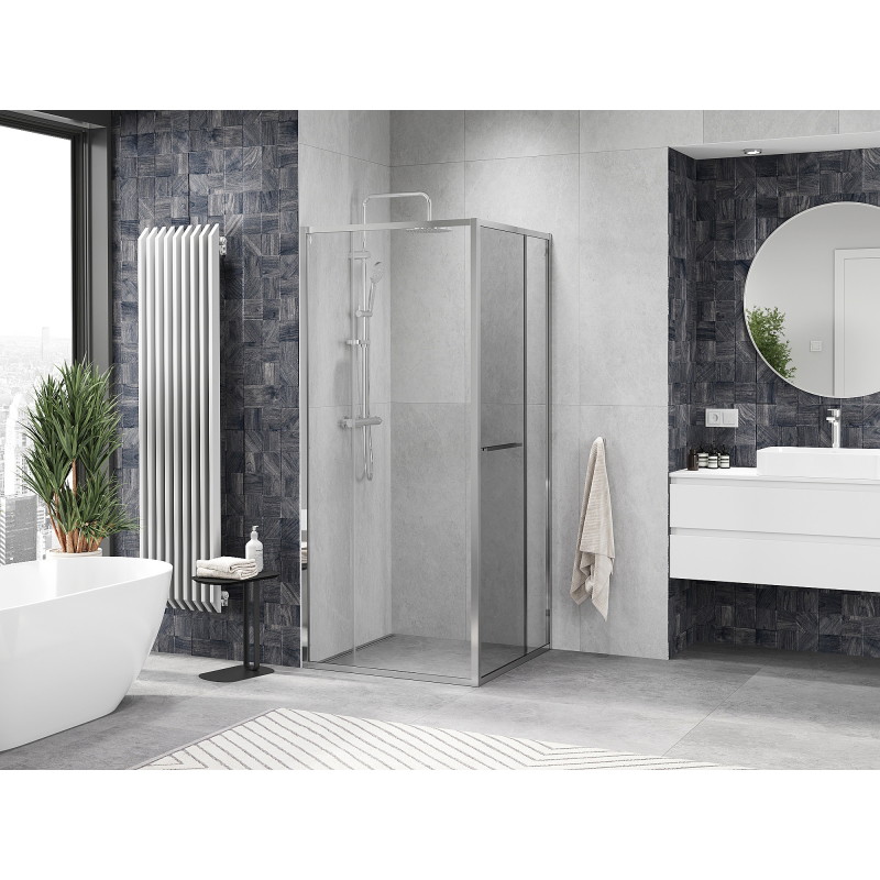 Mexen Linea Schiebeduschkabine 100 x 100 cm, transparent, Chrom - 8E1-100-100-01-01