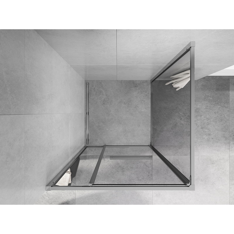 Mexen Linea Schiebeduschkabine 100 x 100 cm, transparent, Chrom - 8E1-100-100-01-01